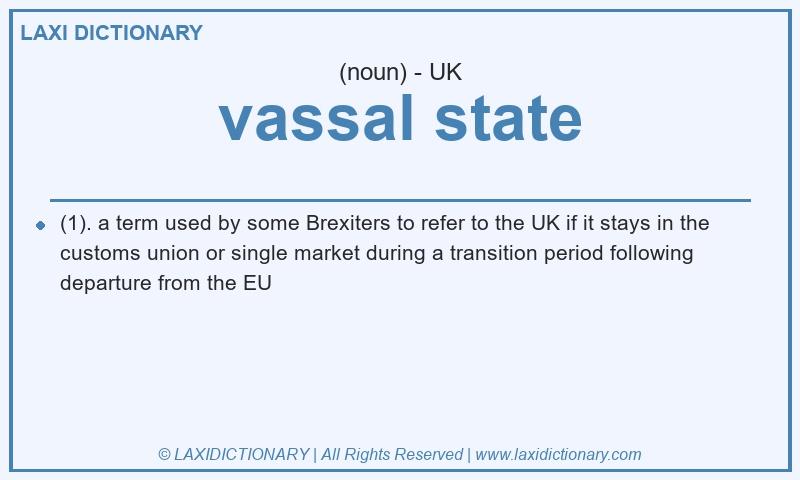 Definition vassal state in British English