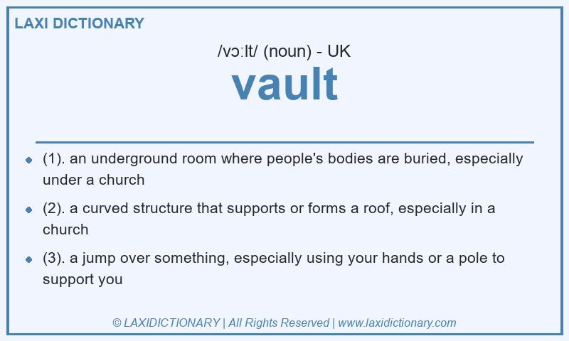 Definition vault in British English