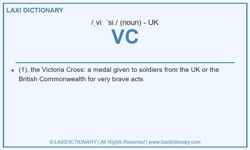 Definition VC in British English