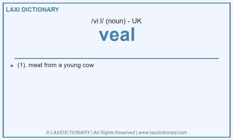 Definition veal in British English