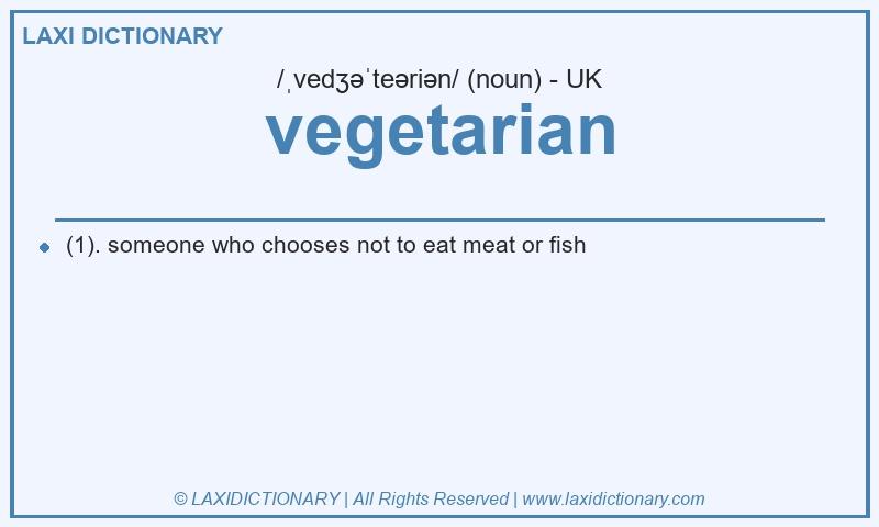 Definition vegetarian in British English