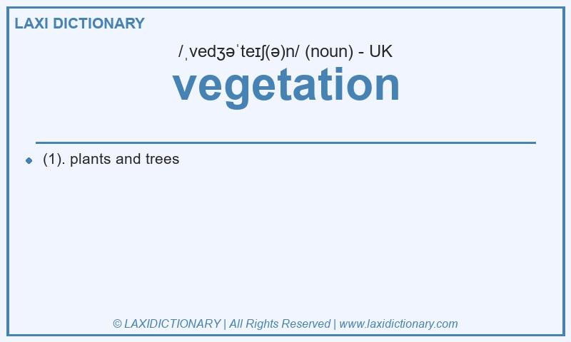 Definition vegetation in British English