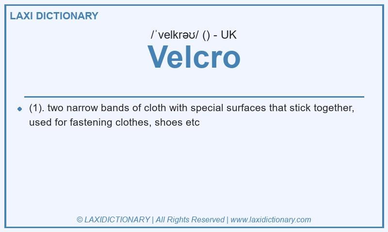 Definition Velcro in British English