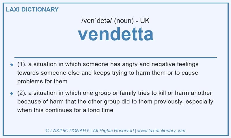 Definition vendetta in British English