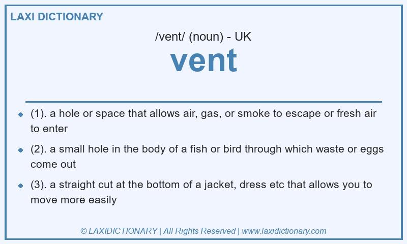 Definition vent in British English