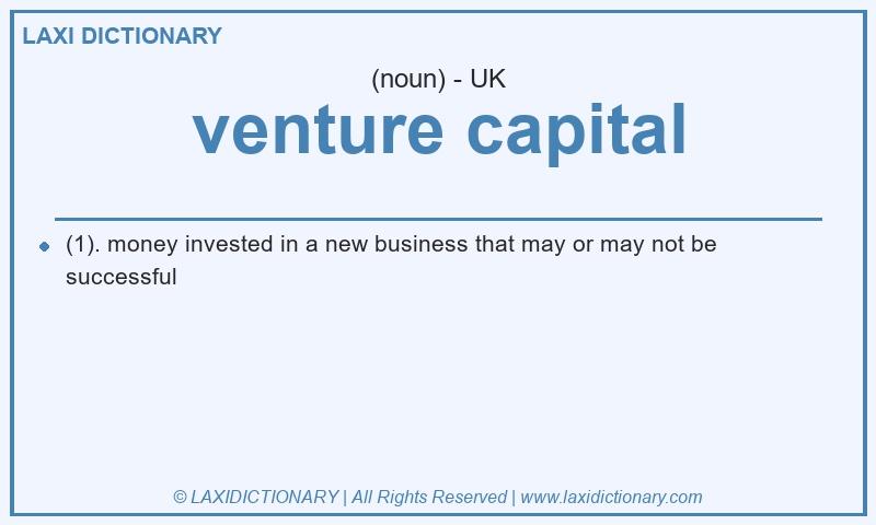 Definition venture capital in British English