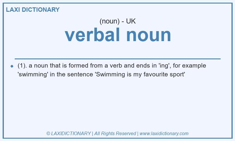Definition verbal noun in British English