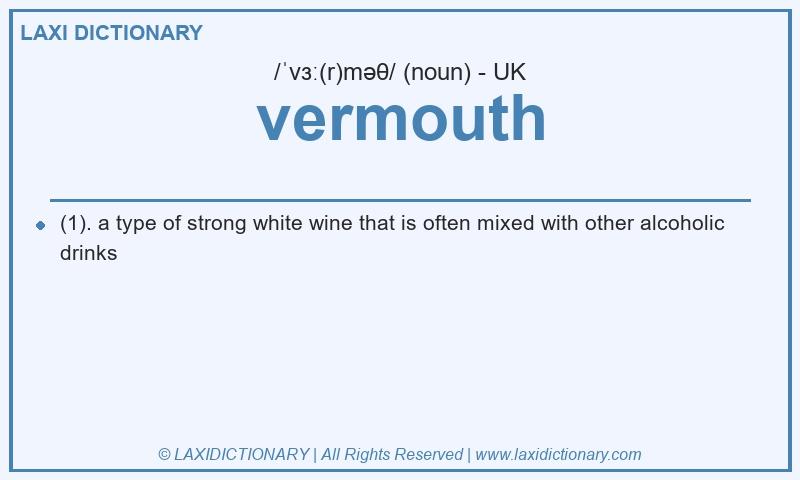 Definition vermouth in British English