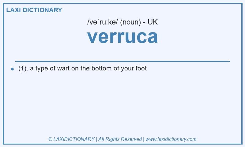Definition verruca in British English