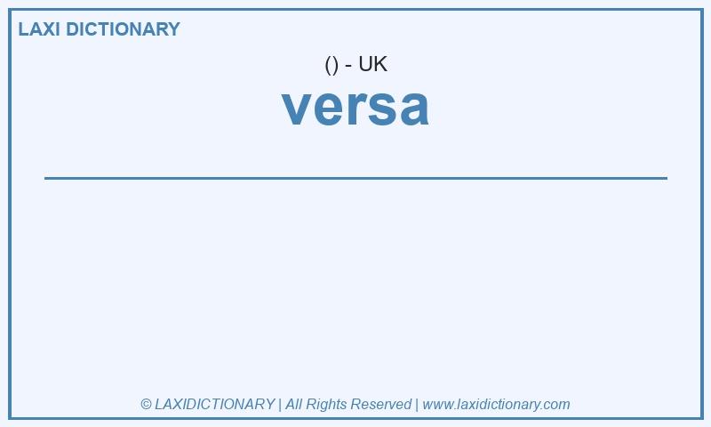 Definition versa in British English