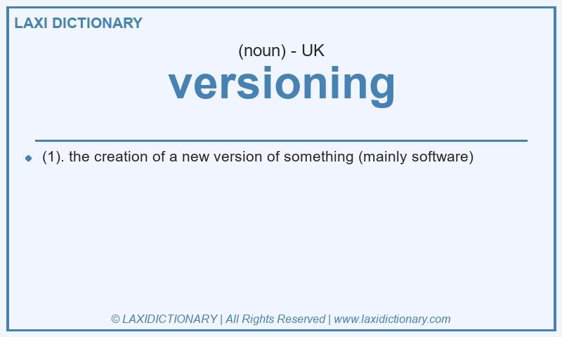 Definition versioning in British English