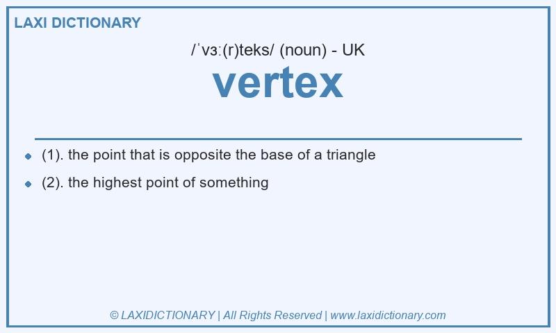 Definition vertex in British English