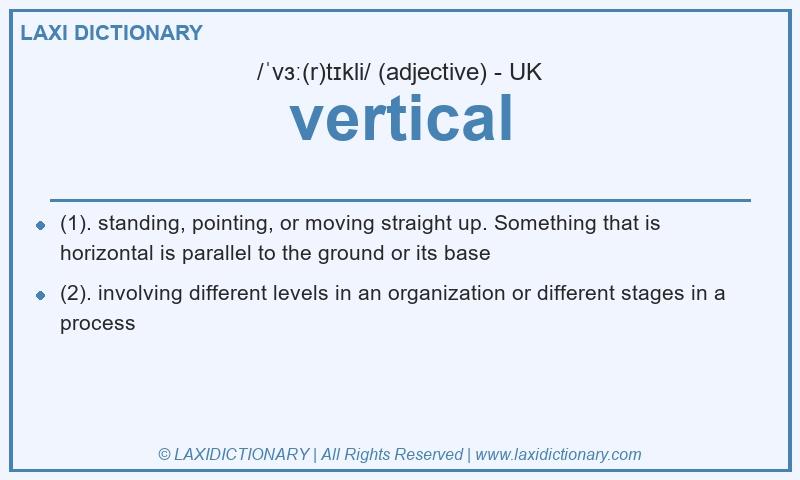 Definition vertical in British English
