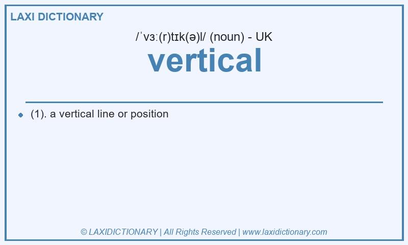 Definition vertical in British English