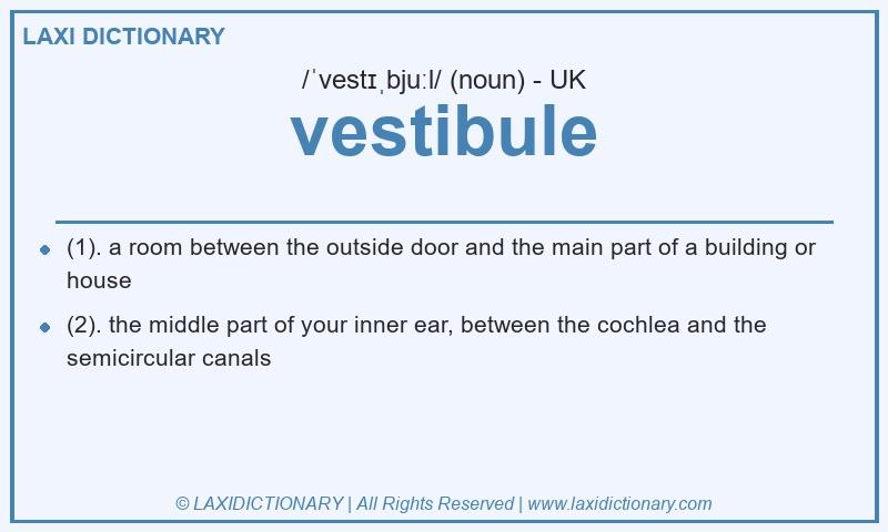 Definition vestibule in British English