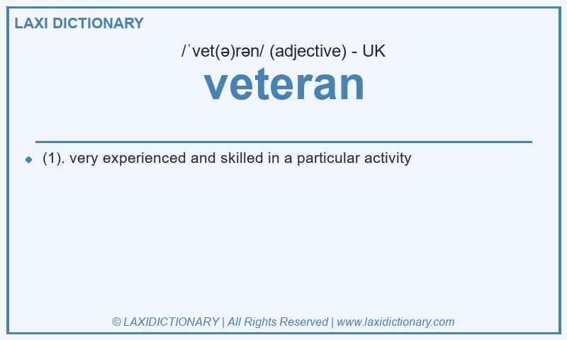 Definition veteran in British English