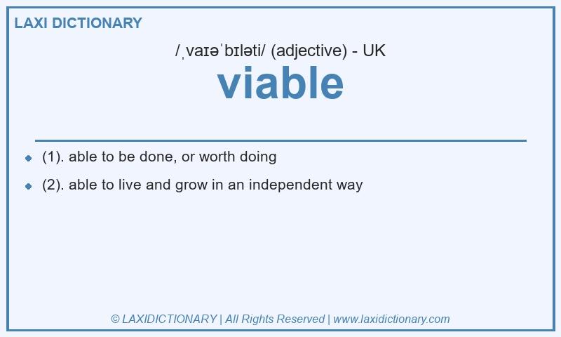 Definition viable in British English