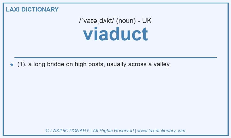 Definition viaduct in British English
