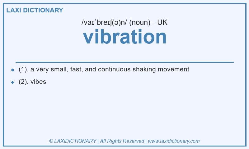 Definition vibration in British English