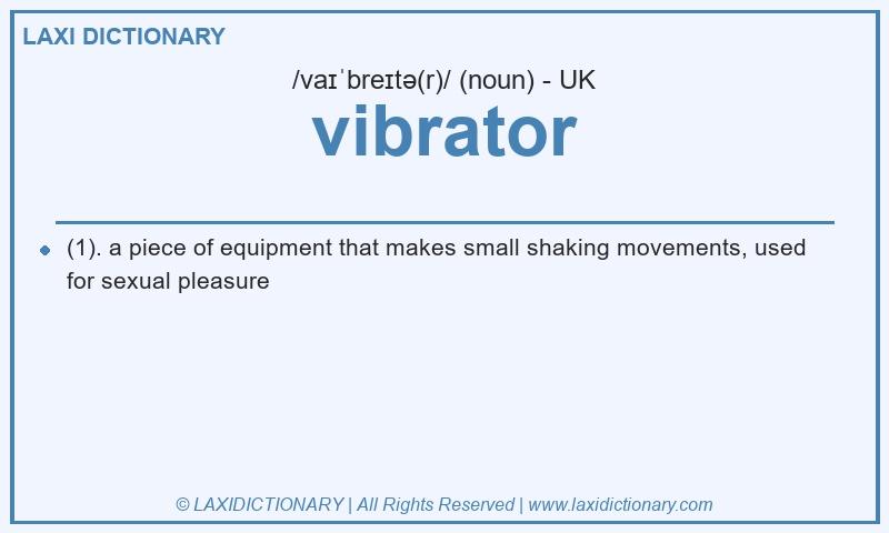 Definition vibrator in British English