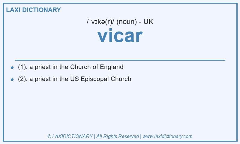 Definition vicar in British English