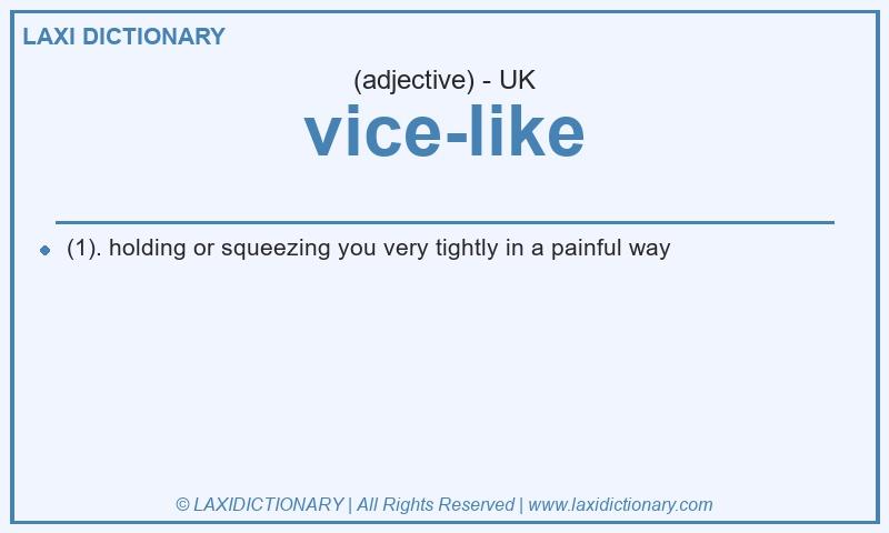 Definition vice-like in British English