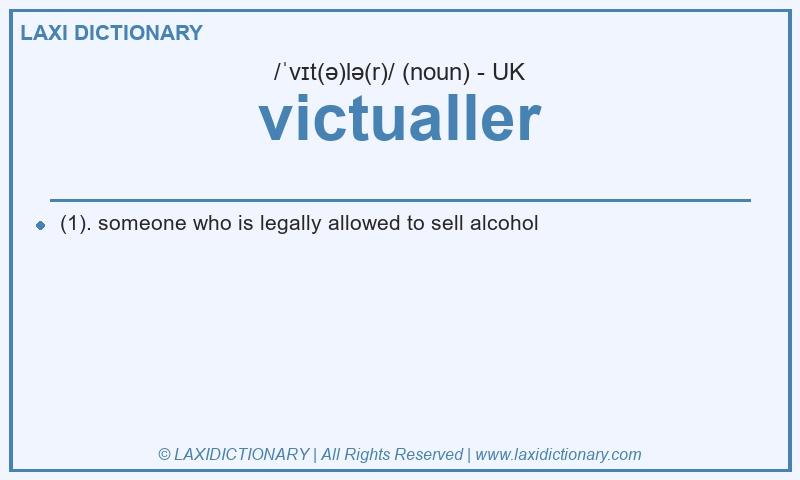 Definition victualler in British English
