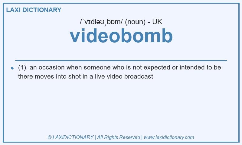 Definition videobomb in British English