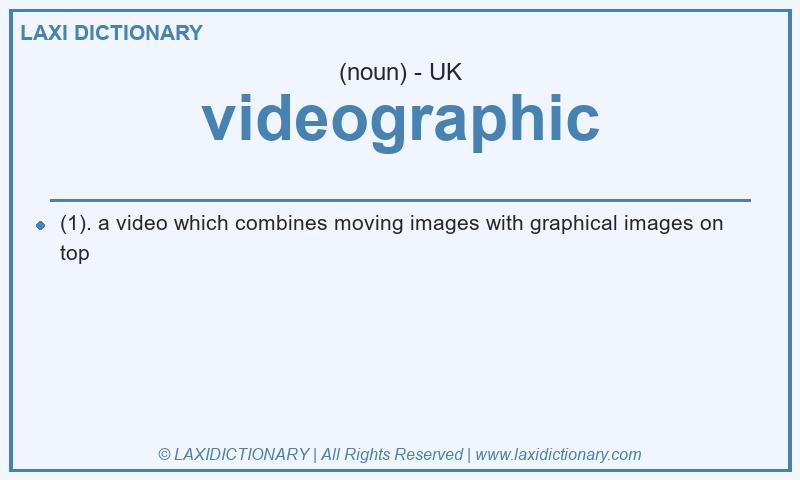 Definition videographic in British English