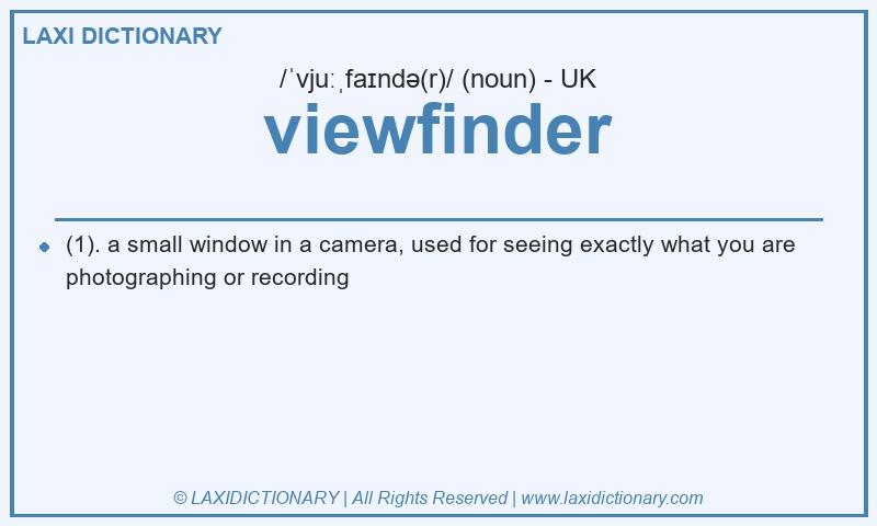 Definition viewfinder in British English