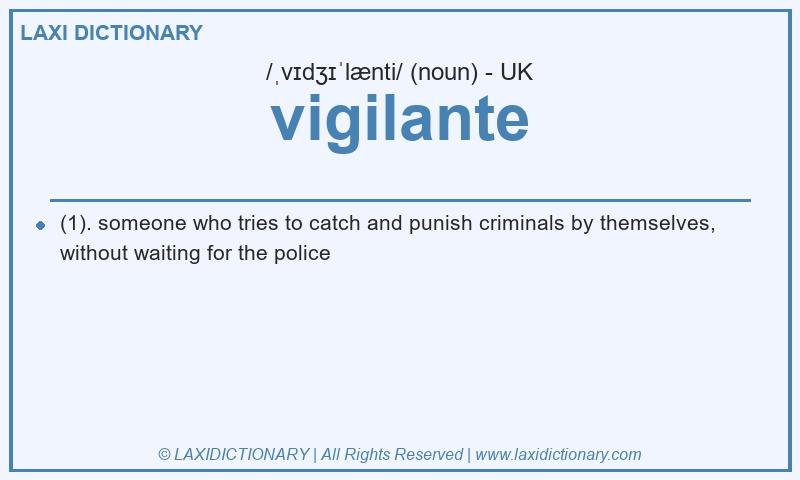 Definition vigilante in British English