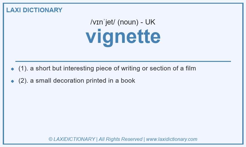 Definition vignette in British English