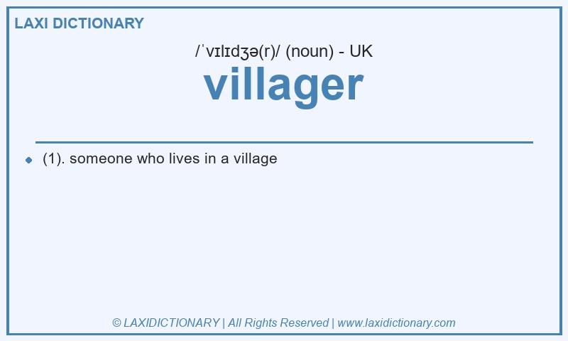 Definition villager in British English