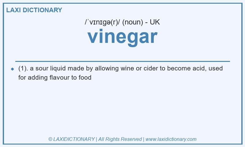Definition vinegar in British English