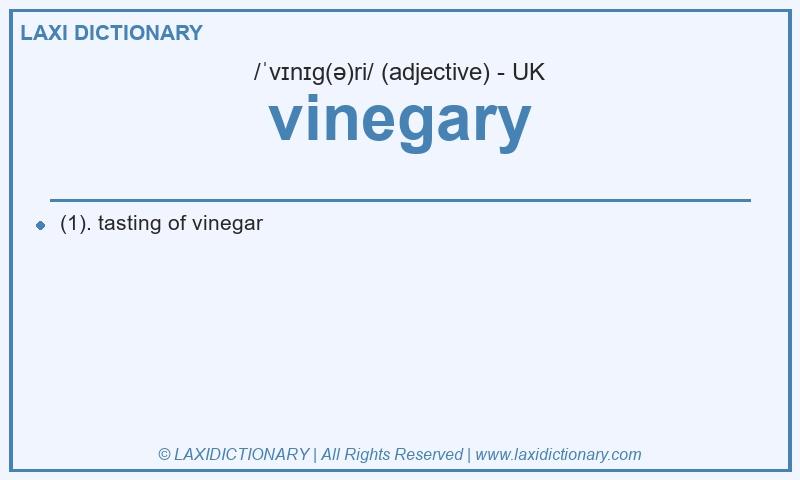 Definition vinegary in British English