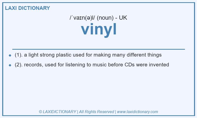 Definition vinyl in British English