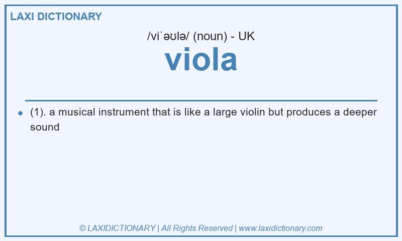Definition viola in British English