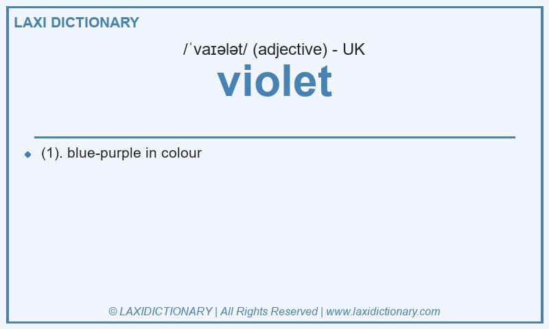 Definition violet in British English