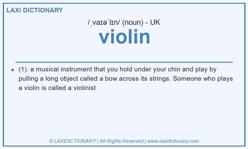 Definition violin in British English
