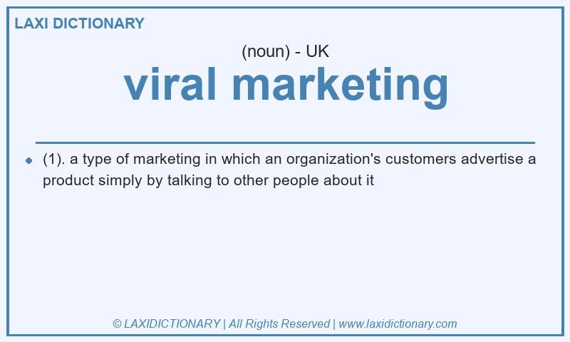 Definition viral marketing in British English