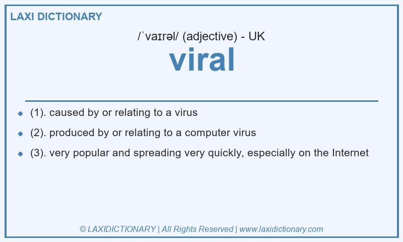 Definition viral in British English