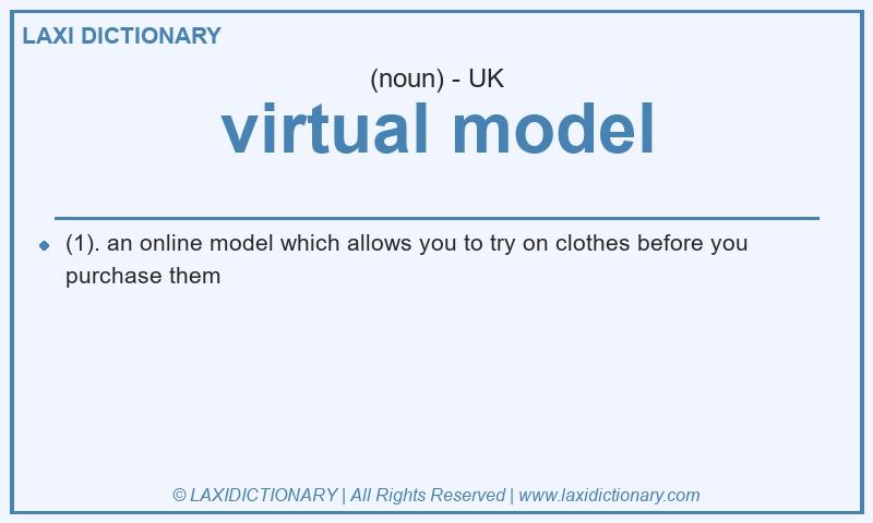 Definition virtual model in British English