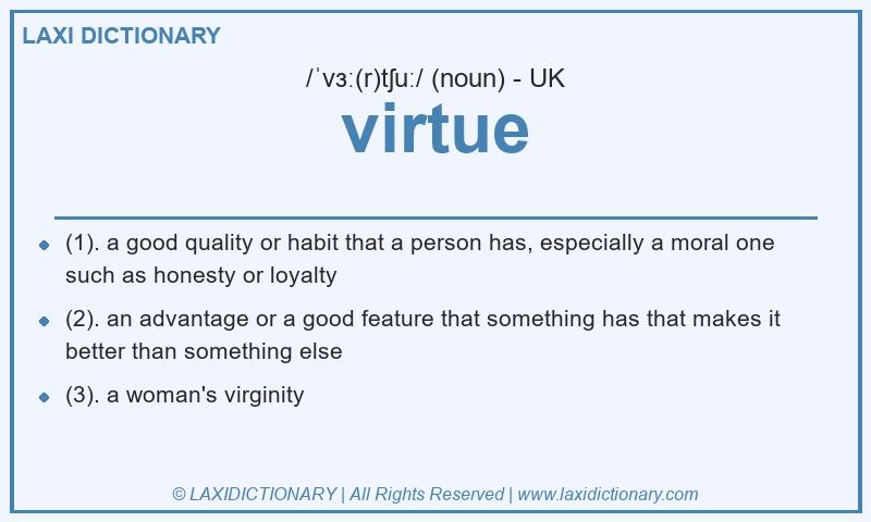 Definition virtue in British English