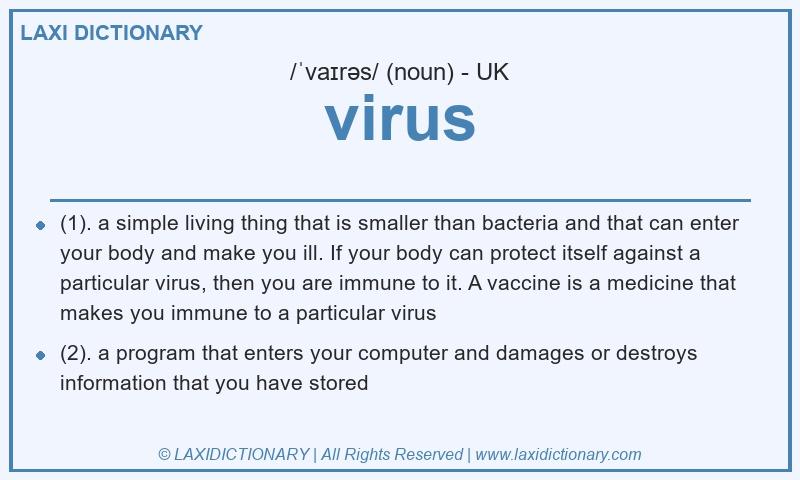 Definition virus in British English