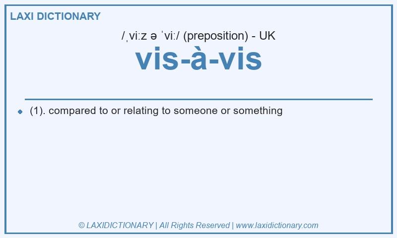Definition vis-à-vis in British English