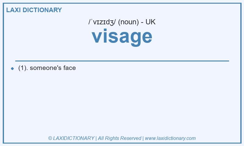 Definition visage in British English