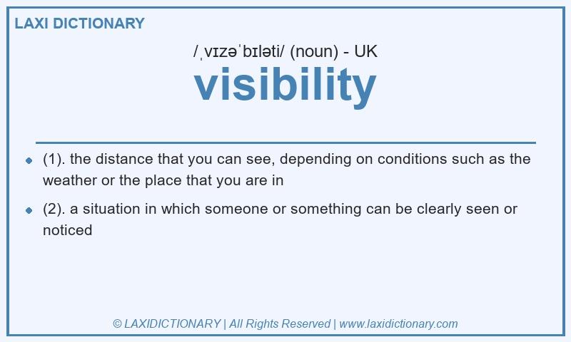 Definition visibility in British English