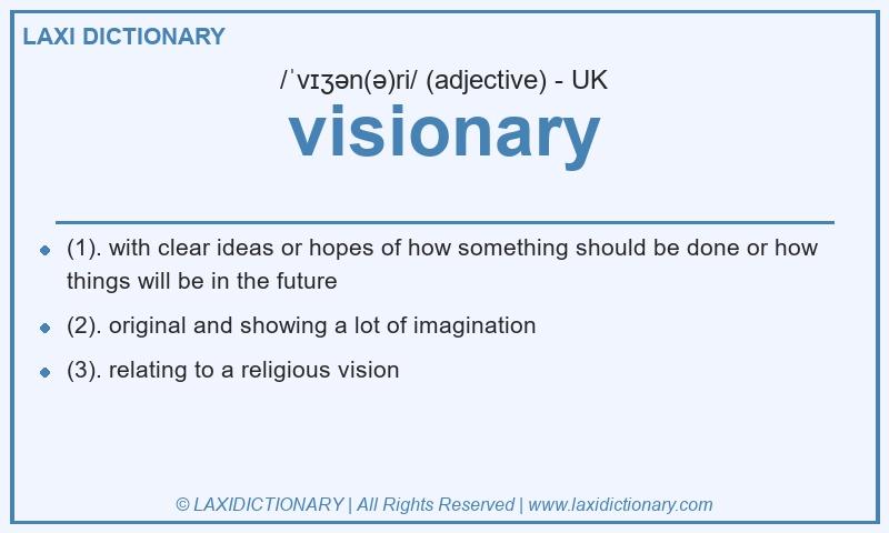 Definition visionary in British English