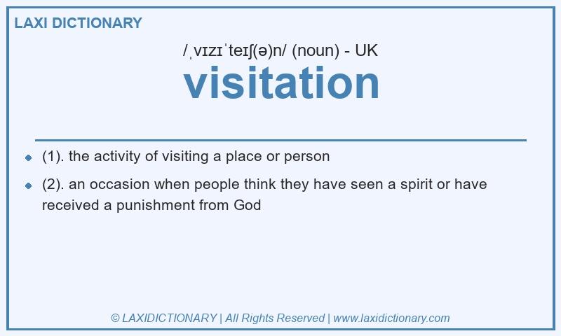 Definition visitation in British English