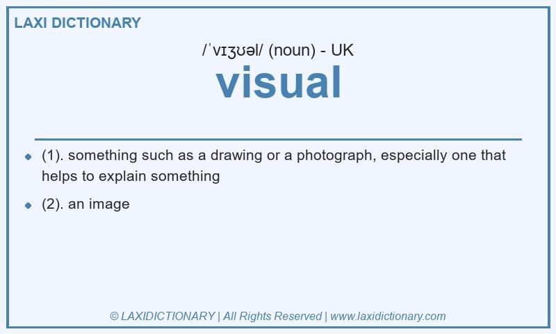 Definition visual in British English